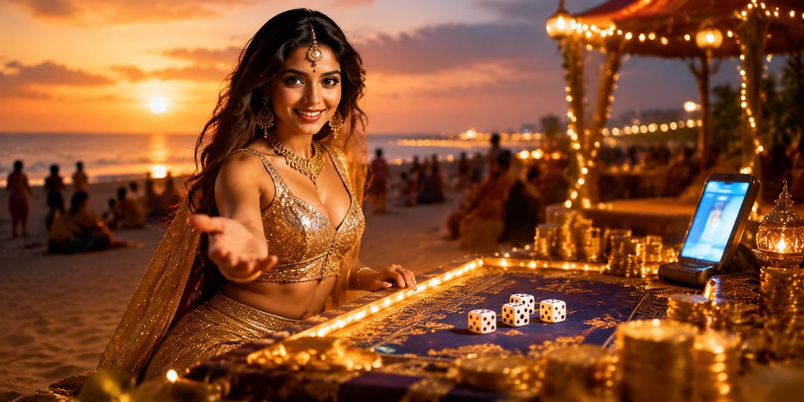 Chennai dice game with lehenga attire